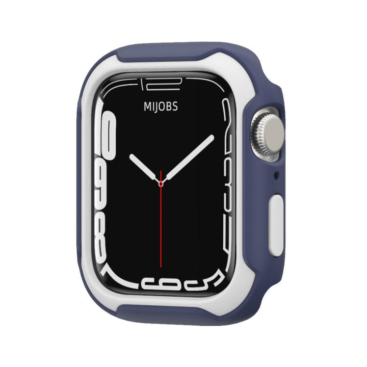 Lisslune | Removable two-color watch case for Apple Watch Series 9 / 8 / 7 45mm / 6&SE&5&4 44mm (Midnight blue white)