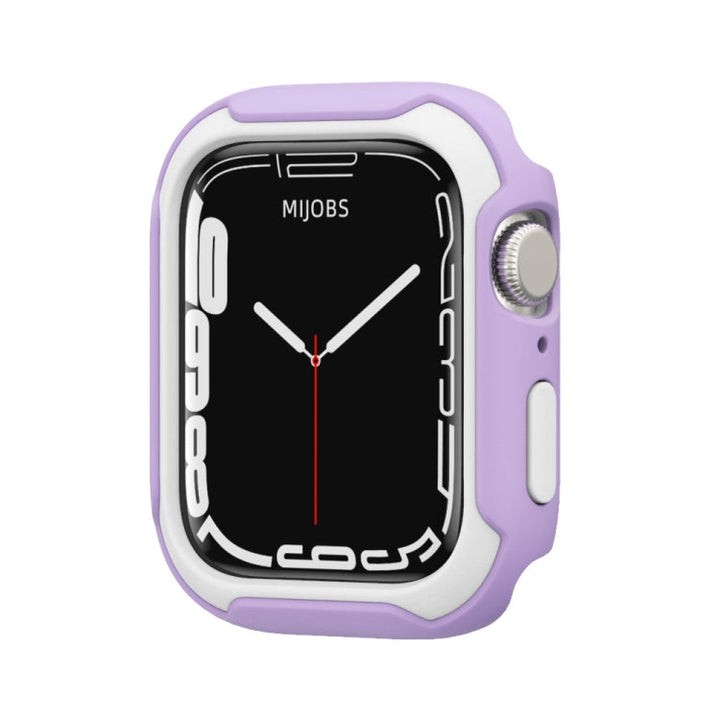 Lisslune | Removable Two-Color Watch Case for Apple Watch Series 9 / 8 / 7 45mm / 6&SE&5&4 44mm (Purple White)