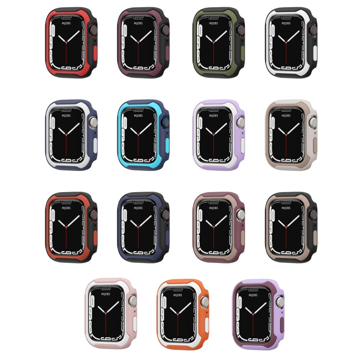 Lisslune | Removable Two-Color Watch Case for Apple Watch Series 9 / 8 / 7 45mm / 6&SE&5&4 44mm (Black White)
