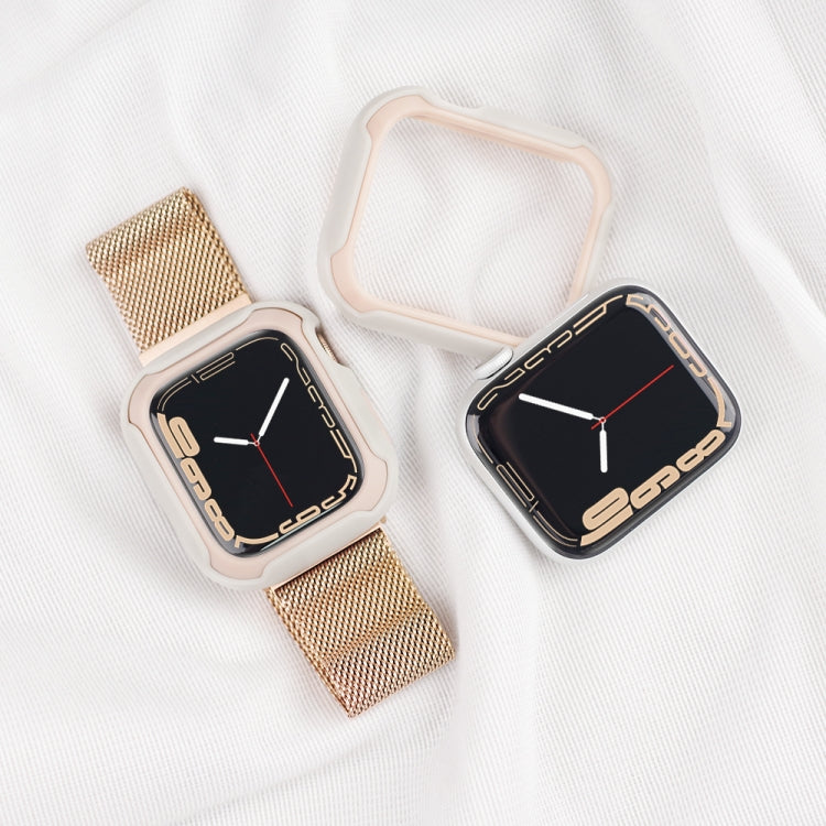 Lisslune | Removable Two-Color Watch Case for Apple Watch Series 9 / 8 / 7 45mm / 6&SE&5&4 44mm (Black White)