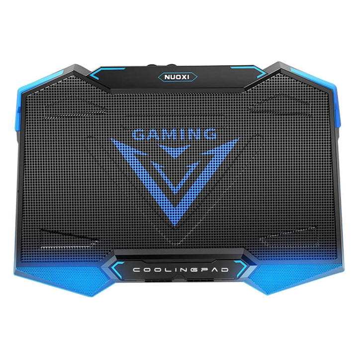 Lisslune | 5 Fan 2 USB Lift Folding Laptop Cooling Stand (Black Blue)