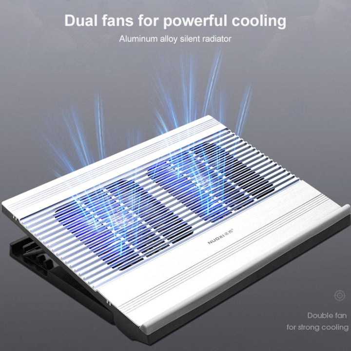 Lisslune | T10 Aluminum Alloy Multi Gear Adjustable Laptop Cooler (Black)