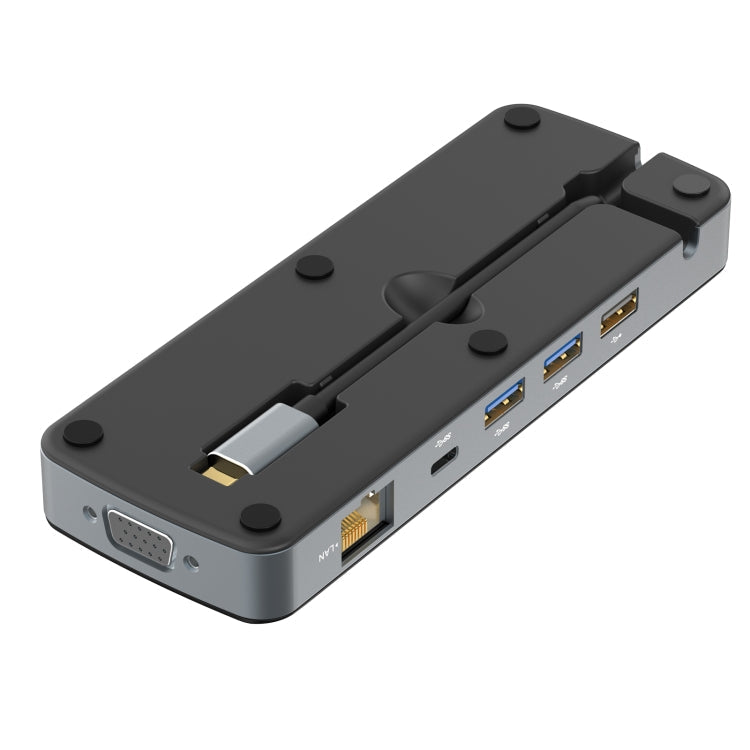 Lisslune | V240 12-in-1 Multifunctional USB-C / Type-C 3.1 Male HUB Docking Station (Black)