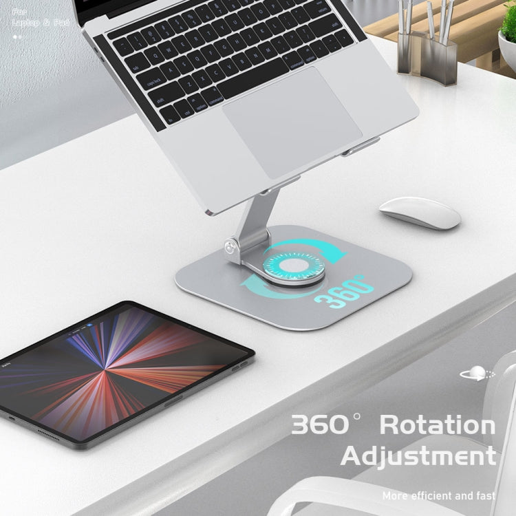 Lisslune | R-JUST BJ01-02 360 Degree Rotating Laptop Lifting Bracket (Silver)