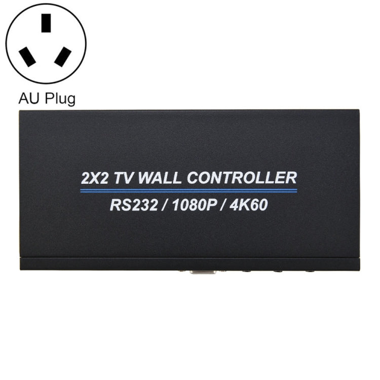 Lisslune | BT100 4K 60Hz 1080P 2 x 2 TV wall controller, plug type: AU plug (Black)