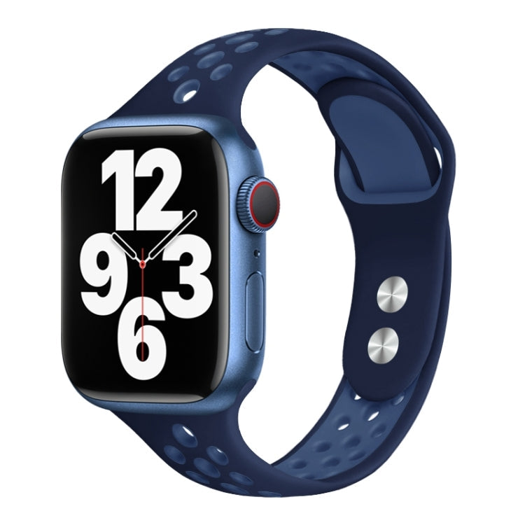 Lisslune | Double Nail Watch Strap for Apple Watch Ultra 49mm & Watch Ultra 2 49mm / Series 9 & 8 & 7 45mm / SE 3 & SE 2 & 6 & SE & 5 & 4 44mm / 3 & 2 & 1 42mm (Navy Blue)