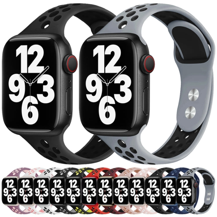 Lisslune | Double Nail Small Waist Watch Band for Apple Watch Ultra 49mm & Watch Ultra 2 49mm / Series 9 & 8 & 7 45mm / SE 3 & SE 2 & 6 & SE & 5 & 4 44mm / 3 & 2 & 1 42mm (Black Gray)