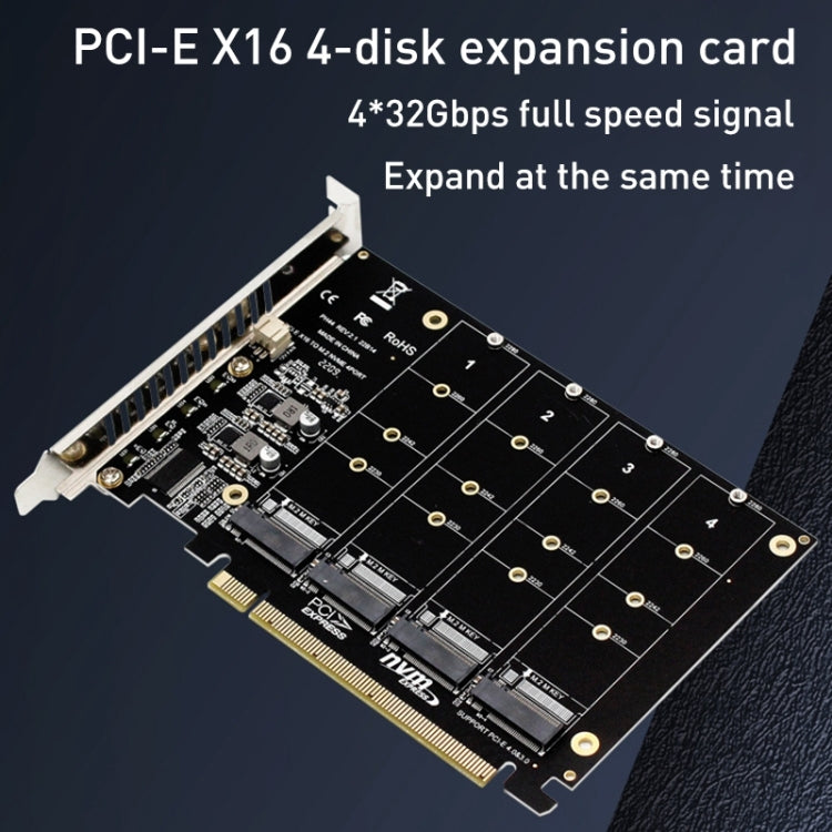 Lisslune | PH44 NVME 4 Disk Array Card PCI-E Signal Split Array Card