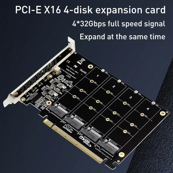 Lisslune | PH44 NVME 4 Disk Array Card PCI-E Signal Split Array Card