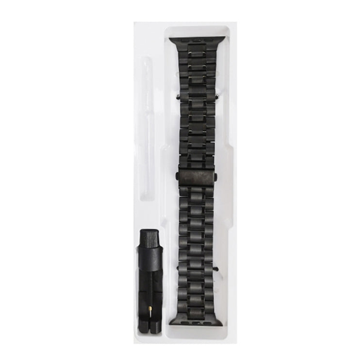 Lisslune | 5-Pearl Stainless Steel Watch Band for Apple Watch Ultra 49mm & Watch Ultra 2 49mm / Series 9 & 8 & 7 45mm / SE 3 & SE 2 & 6 & SE & 5 & 4 44mm / 3 & 2 & 1 42mm (Black)