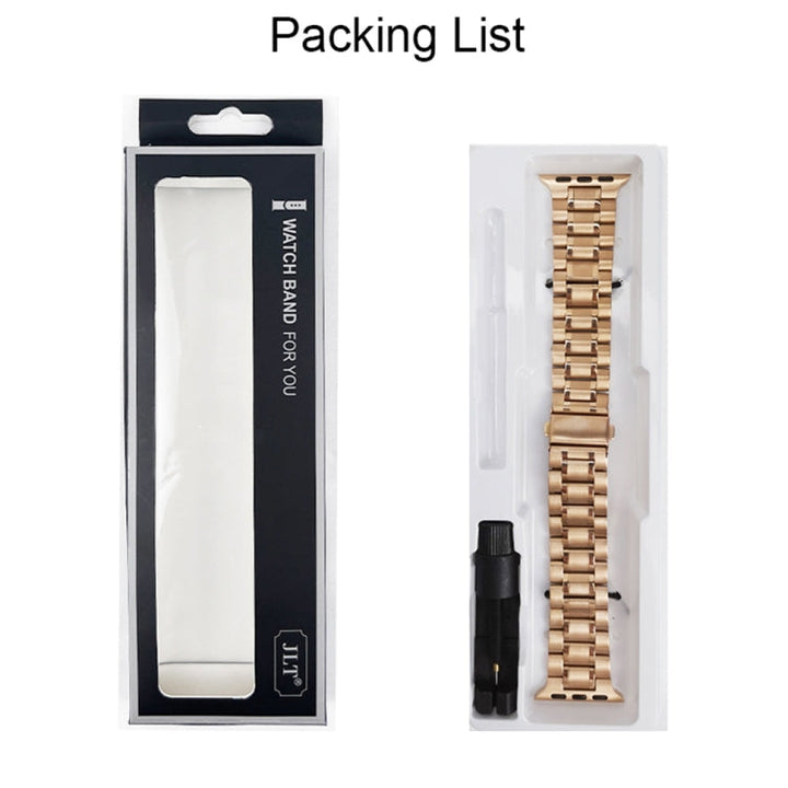 Lisslune | 5-Pearl Stainless Steel Bracelet for Apple Watch Series 9&8&7 41mm / SE 3&SE 2&6&SE&5&4 40mm / 3&2&1 38mm (Rose Gold)
