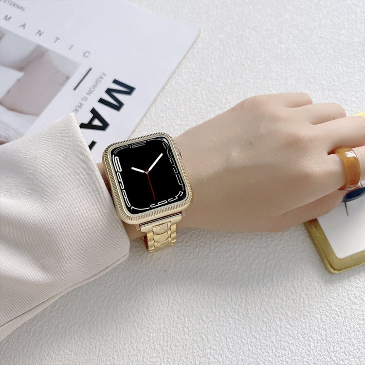 Lisslune | Electroplated acrylic watch strap for Apple Watch Ultra 49 mm & Watch Ultra 2 49 mm / Series 9 & 8 & 7 45 mm / SE 3 & SE 2 & 6 & SE & 5 & 4 44 mm / 3 & 2 & 1 42 mm (Gold)