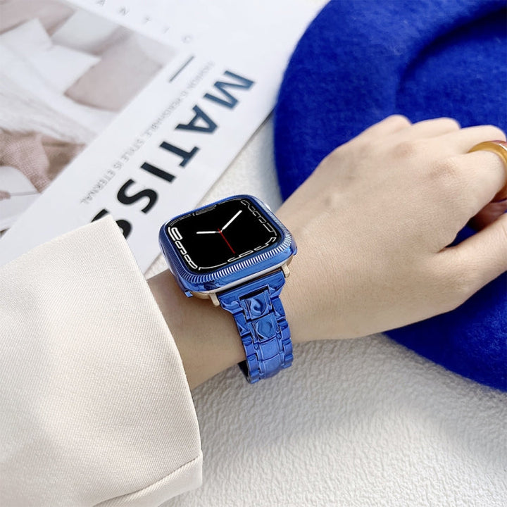 Lisslune | Electroplated Acrylic Watch Strap for Apple Watch Ultra 49mm & Watch Ultra 2 49mm / Series 9 & 8 & 7 45mm / SE 3 & SE 2 & 6 & SE & 5 & 4 44mm / 3 & 2 & 1 42mm (Blue)
