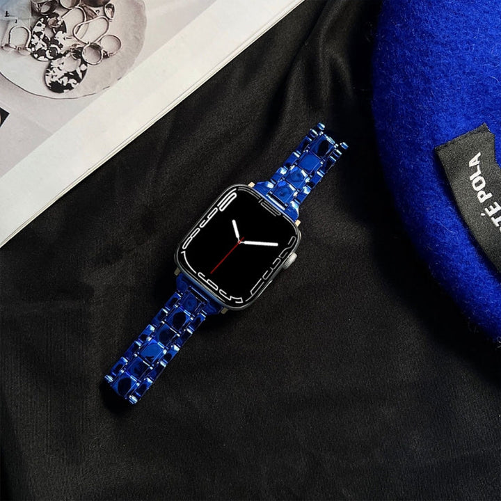 Lisslune | Electroplated Acrylic Watch Strap for Apple Watch Ultra 49mm & Watch Ultra 2 49mm / Series 9 & 8 & 7 45mm / SE 3 & SE 2 & 6 & SE & 5 & 4 44mm / 3 & 2 & 1 42mm (Blue)