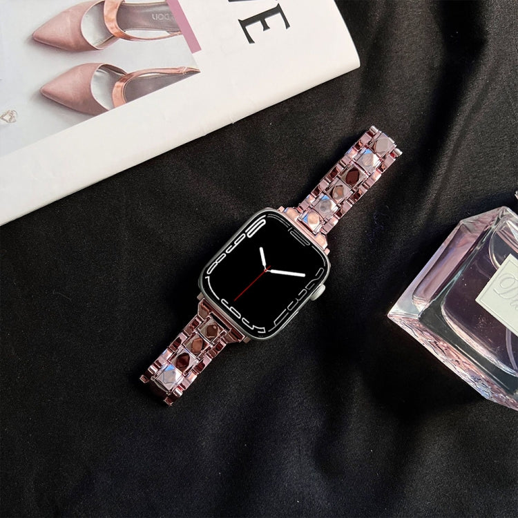 Lisslune | Electroplated acrylic watch strap for Apple Watch Ultra 49mm & Watch Ultra 2 49mm / Series 9 & 8 & 7 45mm / SE 3 & SE 2 & 6 & SE & 5 & 4 44mm / 3 & 2 & 1 42mm (Pink)