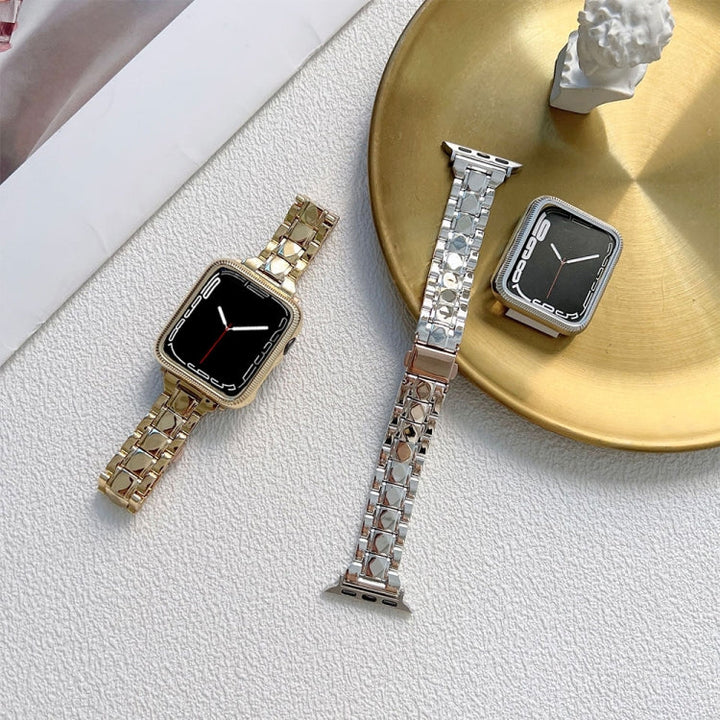 Lisslune | Electroplated acrylic watch strap for Apple Watch Ultra 49mm & Watch Ultra 2 49mm / Series 9 & 8 & 7 45mm / SE 3 & SE 2 & 6 & SE & 5 & 4 44mm / 3 & 2 & 1 42mm (Pink)