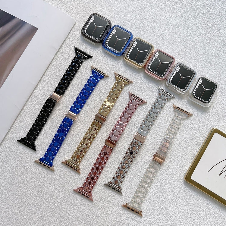Lisslune | Electroplated acrylic watch strap for Apple Watch Ultra 49mm & Watch Ultra 2 49mm / Series 9 & 8 & 7 45mm / SE 3 & SE 2 & 6 & SE & 5 & 4 44mm / 3 & 2 & 1 42mm (Pink)