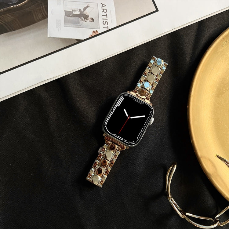Lisslune | Electroplated Acrylic Watch Band for Apple Watch Series 9&8&7 41mm / SE 3&SE 2&6&SE&5&4 40mm / 3&2&1 38mm(Gold)