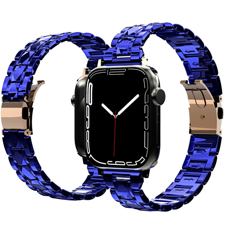 Lisslune | Electroplated acrylic watch strap for Apple Watch Series 9&8&7 41mm / SE 3&SE 2&6&SE&5&4 40mm / 3&2&1 38mm(Blue)