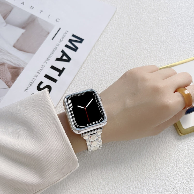 Lisslune | Electrically plated acrylic watch strap for the Apple Watch Series 9&8&7 41mm / SE 3&SE 2&6&SE&5&4 40mm / 3&2&1 38mm (Silver)