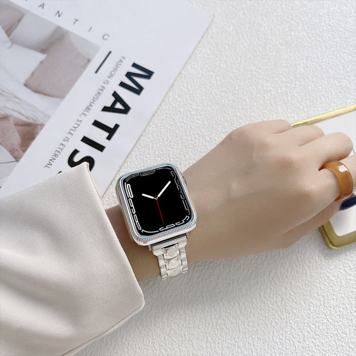 Lisslune | Electrically plated acrylic watch strap for the Apple Watch Series 9&8&7 41mm / SE 3&SE 2&6&SE&5&4 40mm / 3&2&1 38mm (Silver)