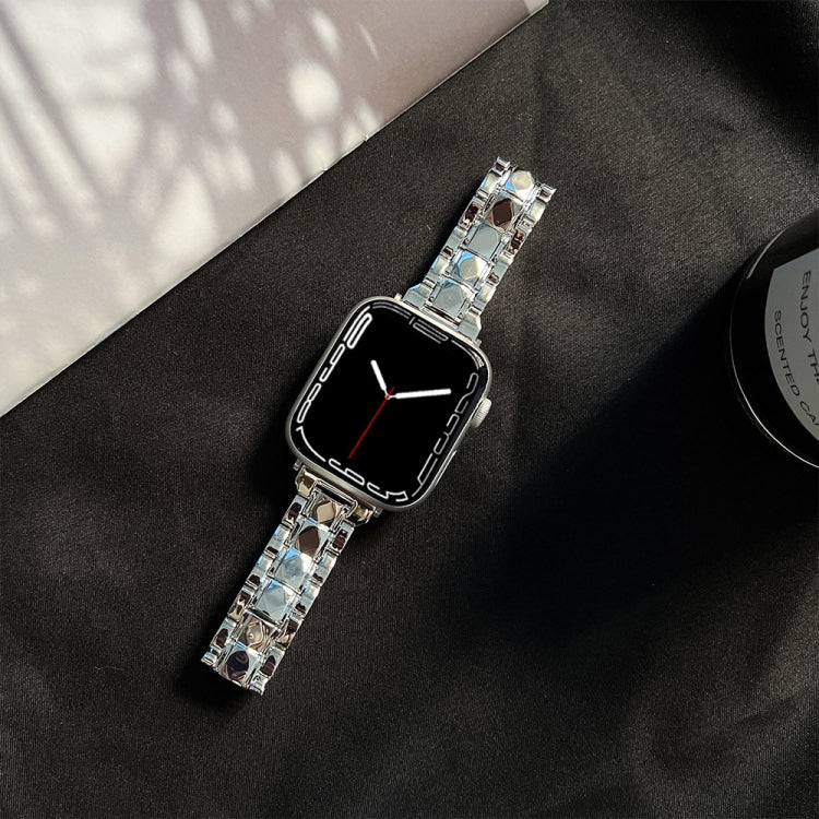 Lisslune | Electrically plated acrylic watch strap for the Apple Watch Series 9&8&7 41mm / SE 3&SE 2&6&SE&5&4 40mm / 3&2&1 38mm (Silver)