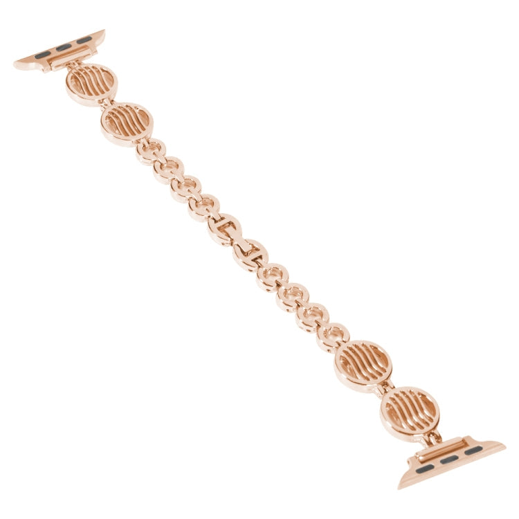 Lisslune | Crystal texture metal watch band for Apple Watch Series 9&8&7 41mm / SE 3&SE 2&6&SE&5&4 40mm / 3&2&1 38mm (Gold)
