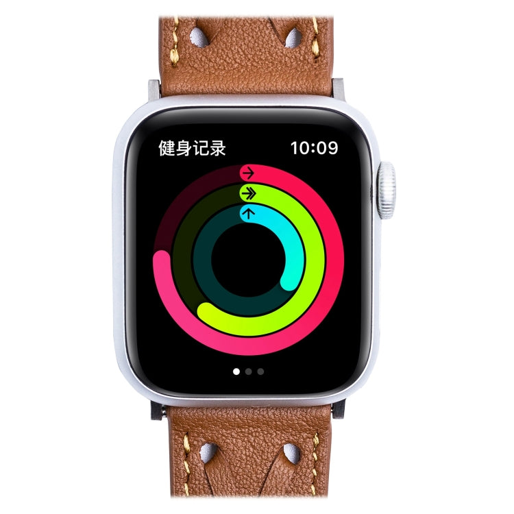 Lisslune | Leather Braided Watch Band For Apple Watch Series 9&8&7 41mm / SE 3&SE 2&6&SE&5&4 40mm / 3&2&1 38mm(Brown)