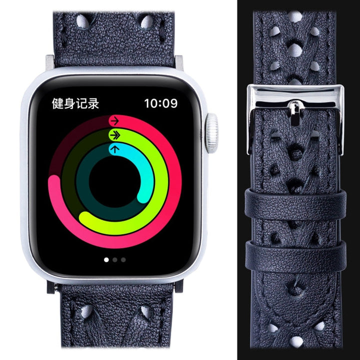 Lisslune | Leather Woven Watch Band for Apple Watch Series 9&8&7 41mm / SE 3&SE 2&6&SE&5&4 40mm / 3&2&1 38mm (Black)