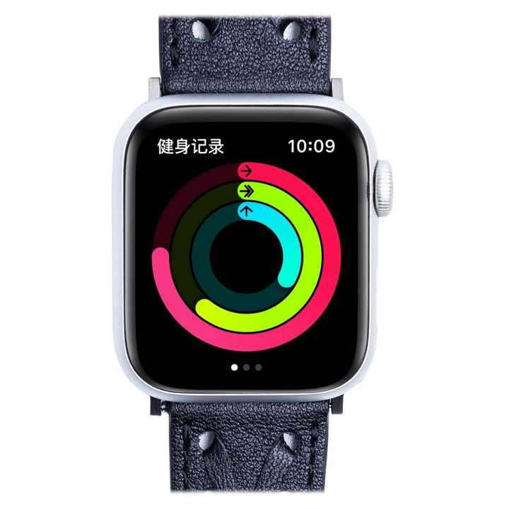 Lisslune | Leather Woven Watch Band for Apple Watch Series 9&8&7 41mm / SE 3&SE 2&6&SE&5&4 40mm / 3&2&1 38mm (Black)