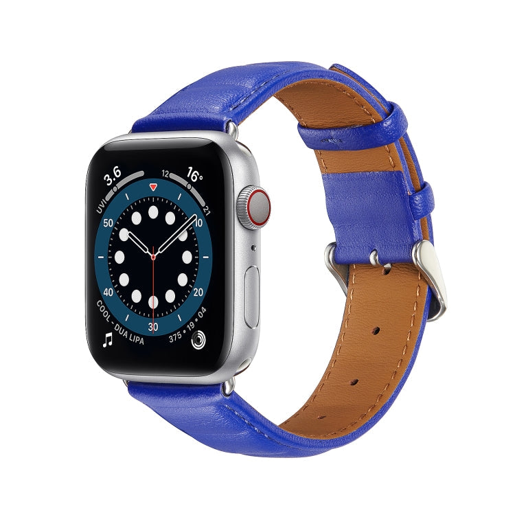 Lisslune | Leather Bracelet for Apple Watch Series 9&8&7 41mm / SE 3&SE 2&6&SE&5&4 40mm / 3&2&1 38mm(Blue)