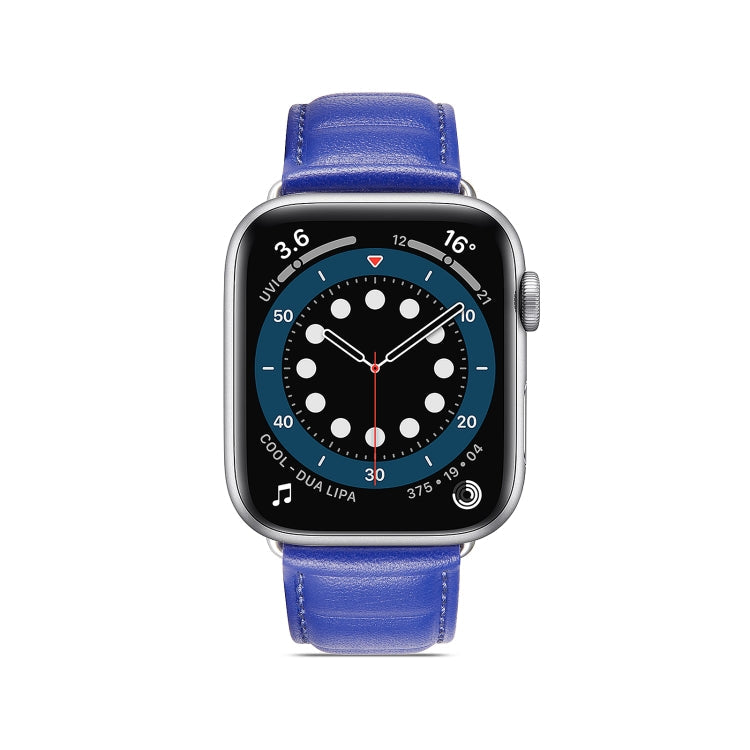 Lisslune | Leather Bracelet for Apple Watch Series 9&8&7 41mm / SE 3&SE 2&6&SE&5&4 40mm / 3&2&1 38mm(Blue)