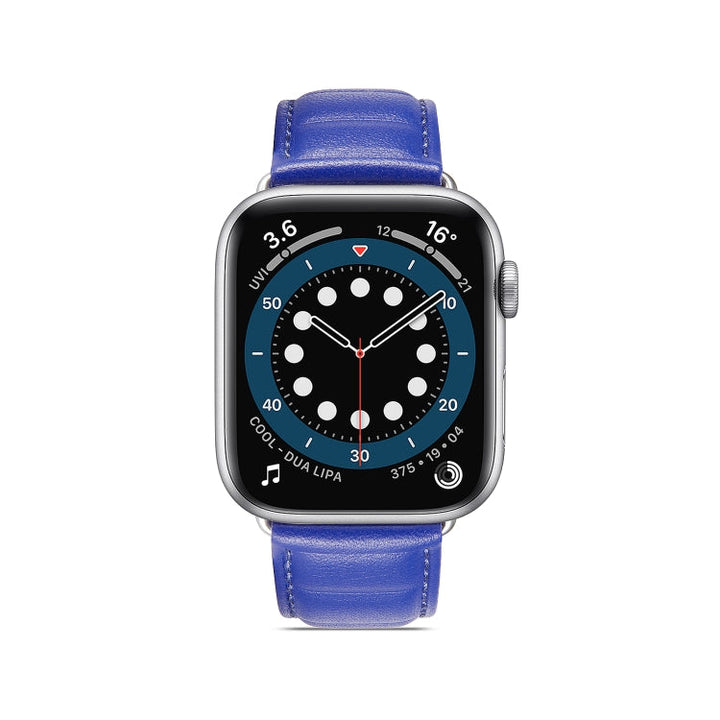 Lisslune | Leather Bracelet for Apple Watch Series 9&8&7 41mm / SE 3&SE 2&6&SE&5&4 40mm / 3&2&1 38mm(Blue)
