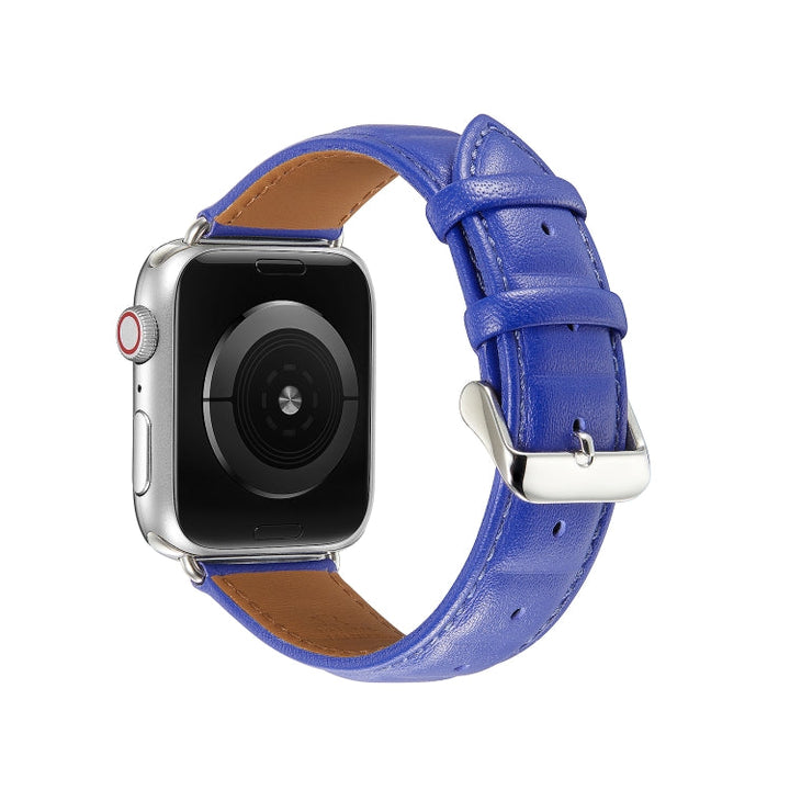 Lisslune | Leather Bracelet for Apple Watch Series 9&8&7 41mm / SE 3&SE 2&6&SE&5&4 40mm / 3&2&1 38mm(Blue)
