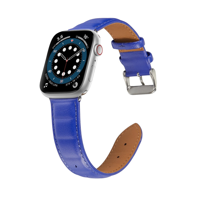 Lisslune | Leather Bracelet for Apple Watch Series 9&8&7 41mm / SE 3&SE 2&6&SE&5&4 40mm / 3&2&1 38mm(Blue)