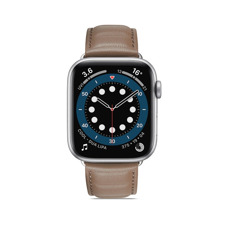 Lisslune | Leather Watch Band for Apple Watch Series 9&8&7 41mm / SE 3&SE 2&6&SE&5&4 40mm / 3&2&1 38mm (Gray)