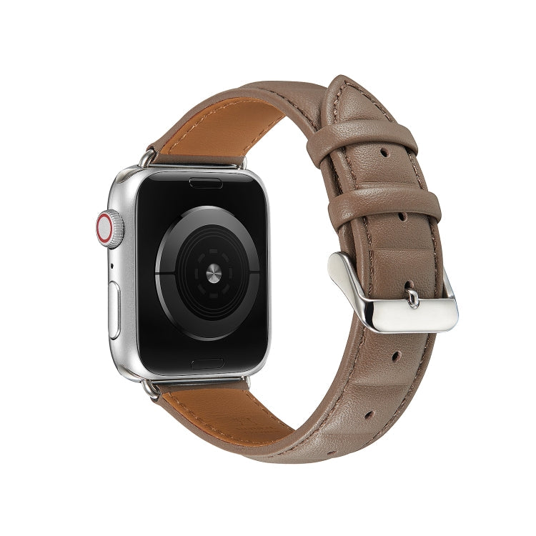 Lisslune | Leather Watch Band for Apple Watch Series 9&8&7 41mm / SE 3&SE 2&6&SE&5&4 40mm / 3&2&1 38mm (Gray)