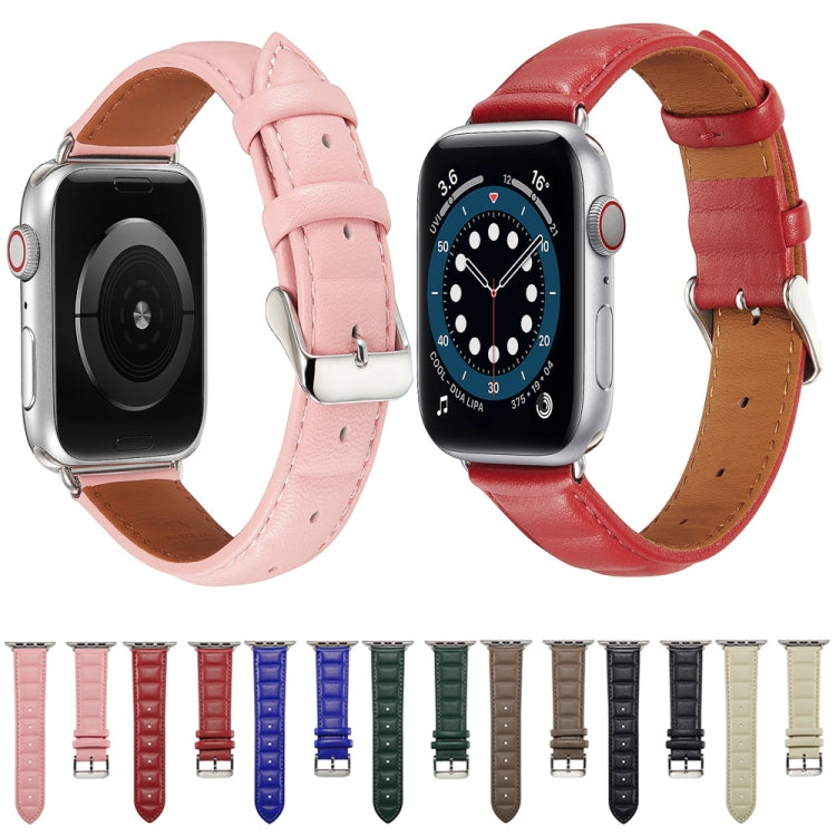 Lisslune | Leather Watch Band for Apple Watch Series 9&8&7 41mm / SE 3&SE 2&6&SE&5&4 40mm / 3&2&1 38mm (Gray)