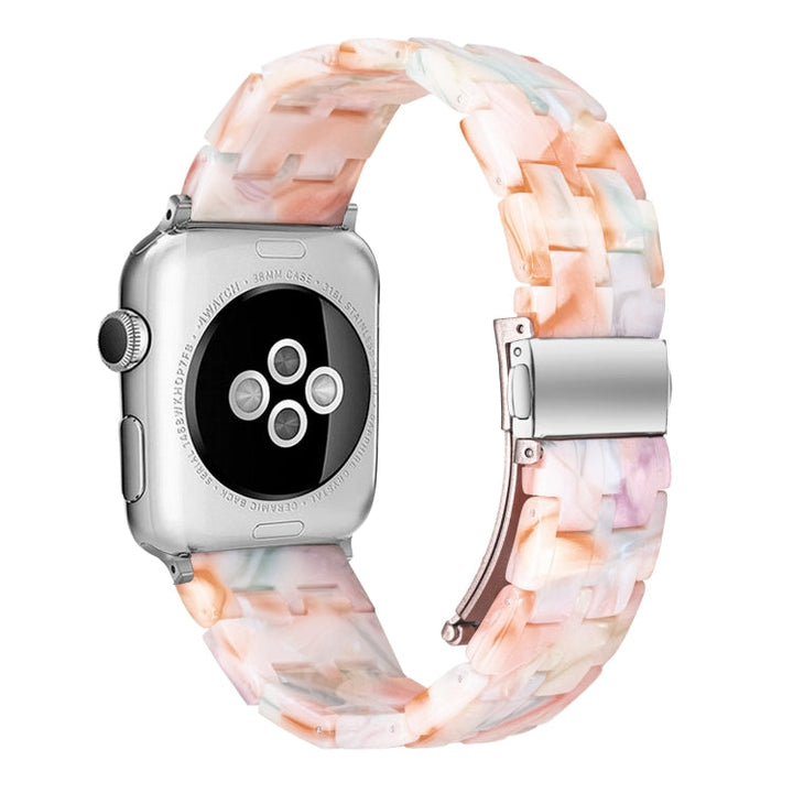 Lisslune | Five Pearl Resin Watch Band for Apple Watch Ultra 49mm & Watch Ultra 2 49mm / Series 9 & 8 & 7 45mm / SE 3 & SE 2 & 6 & SE & 5 & 4 44mm / 3 & 2 & 1 42mm (Color Pink)