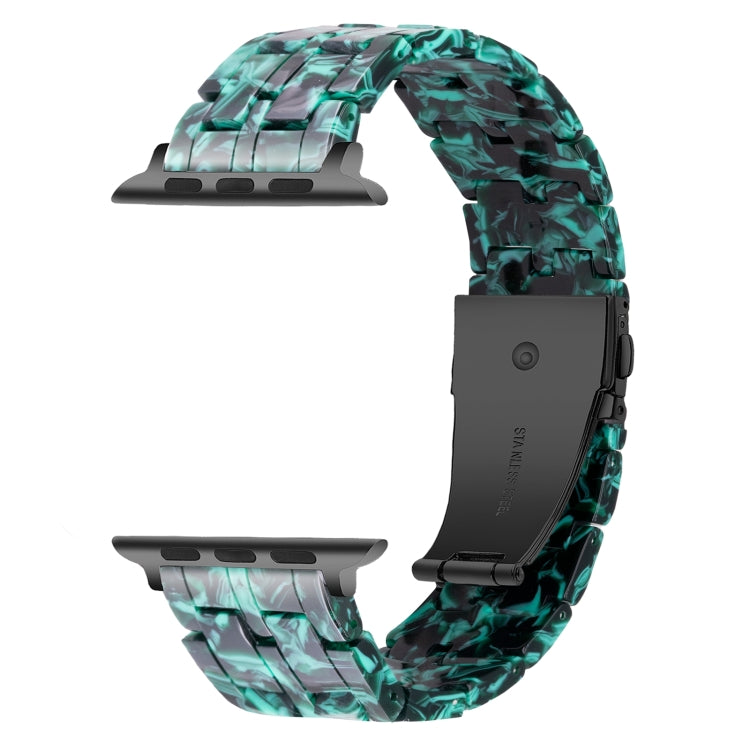 Lisslune | Five-Pearl Resin Watch Band for Apple Watch Ultra 49mm&Watch Ultra 2 49mm / Series 9&8&7 45mm / SE 3&SE 2&6&SE&5&4 44mm / 3&2&1 42mm (Claw Green)