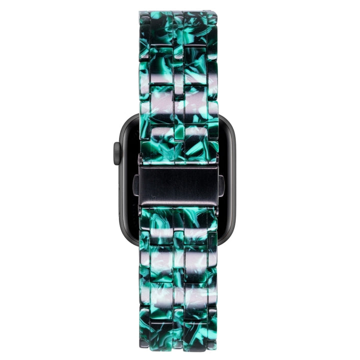 Lisslune | Five-Pearl Resin Watch Band for Apple Watch Ultra 49mm&Watch Ultra 2 49mm / Series 9&8&7 45mm / SE 3&SE 2&6&SE&5&4 44mm / 3&2&1 42mm (Claw Green)