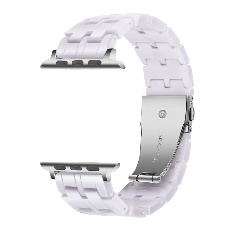 Lisslune | Five-Pearl-Resin-Watch-Band for Apple Watch Ultra 49 mm & Watch Ultra 2 49 mm / Series 9 & 8 & 7 45 mm / SE 3 & SE 2 & 6 & SE & 5 & 4 44 mm / 3 & 2 & 1 42 mm (Starlight White)