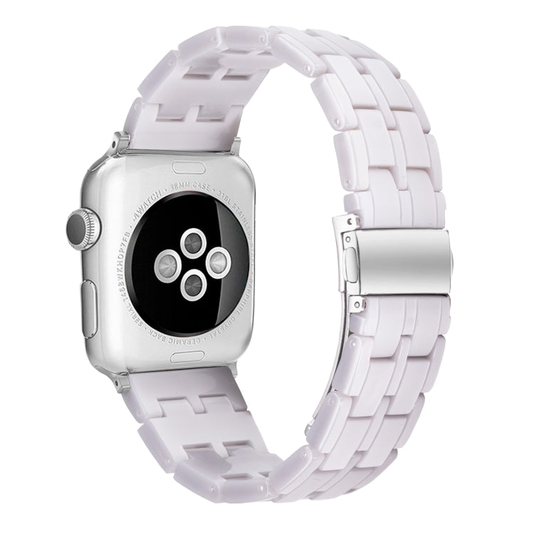 Lisslune | Five-Pearl-Resin-Watch-Band for Apple Watch Ultra 49 mm & Watch Ultra 2 49 mm / Series 9 & 8 & 7 45 mm / SE 3 & SE 2 & 6 & SE & 5 & 4 44 mm / 3 & 2 & 1 42 mm (Starlight White)