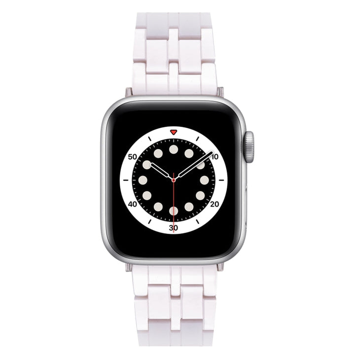 Lisslune | Five-Pearl-Resin-Watch-Band for Apple Watch Ultra 49 mm & Watch Ultra 2 49 mm / Series 9 & 8 & 7 45 mm / SE 3 & SE 2 & 6 & SE & 5 & 4 44 mm / 3 & 2 & 1 42 mm (Starlight White)