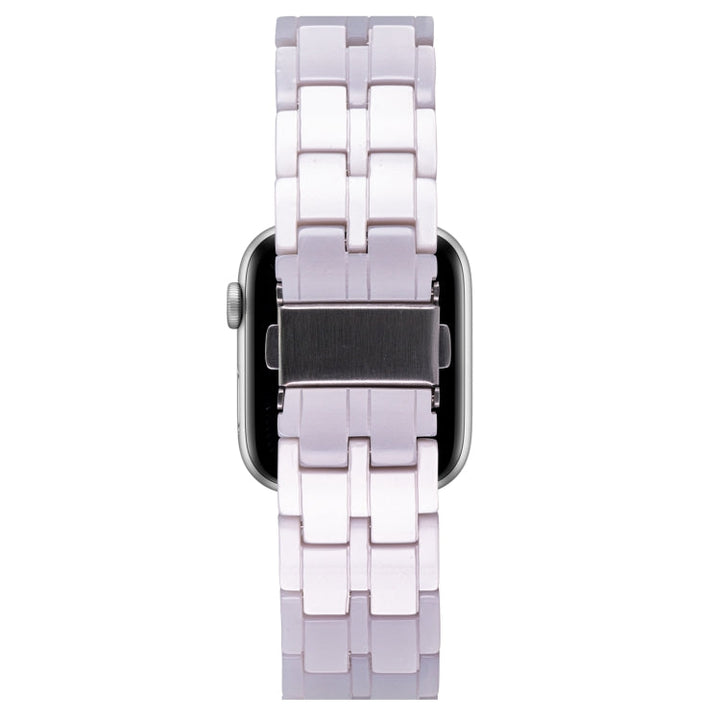 Lisslune | Five-Pearl-Resin-Watch-Band for Apple Watch Ultra 49 mm & Watch Ultra 2 49 mm / Series 9 & 8 & 7 45 mm / SE 3 & SE 2 & 6 & SE & 5 & 4 44 mm / 3 & 2 & 1 42 mm (Starlight White)