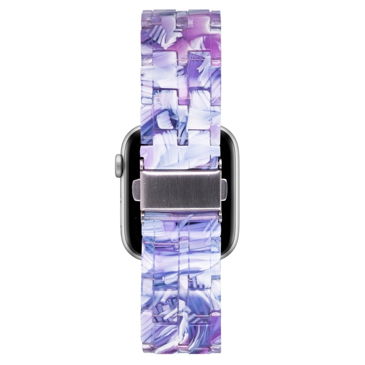 Lisslune | Five-Pearl-Resin-Watch-Band for Apple Watch Ultra 49mm & Watch Ultra 2 49mm / Series 9 & 8 & 7 45mm / SE 3 & SE 2 & 6 & SE & 5 & 4 44mm / 3 & 2 & 1 42mm (Purple Texture)