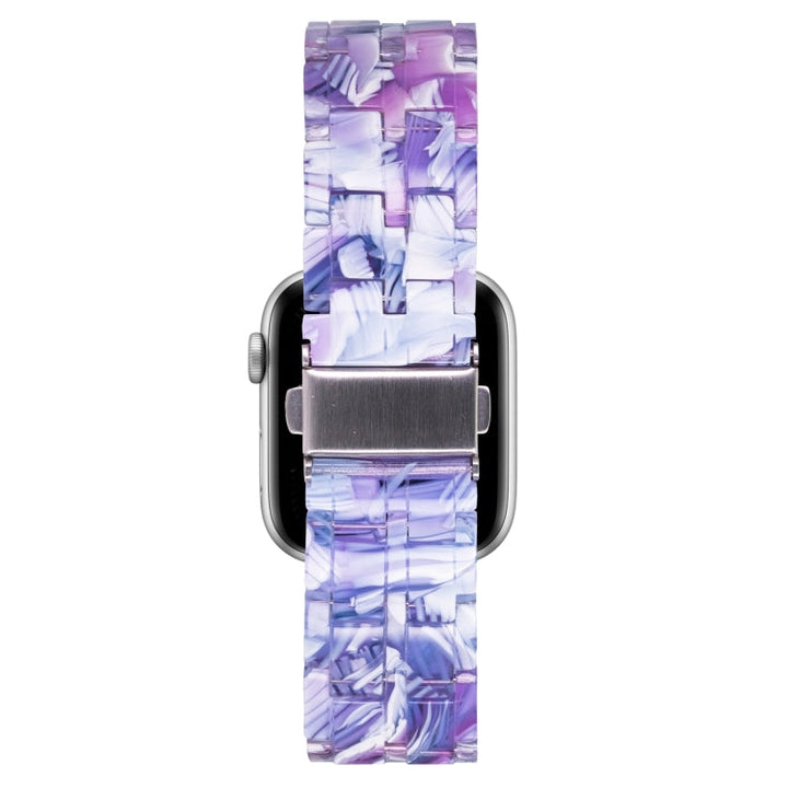 Lisslune | Five-Pearl-Resin-Watch-Band for Apple Watch Ultra 49mm & Watch Ultra 2 49mm / Series 9 & 8 & 7 45mm / SE 3 & SE 2 & 6 & SE & 5 & 4 44mm / 3 & 2 & 1 42mm (Purple Texture)