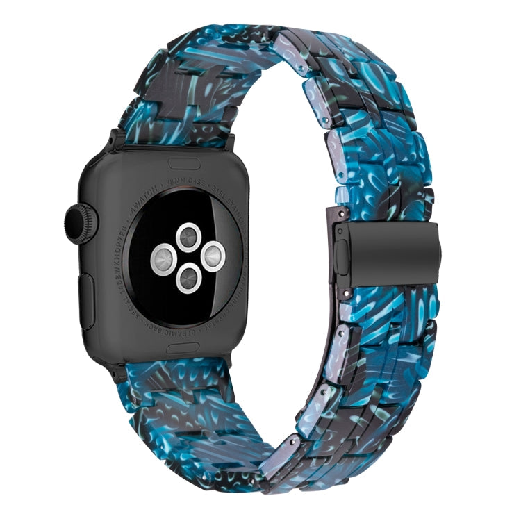 Lisslune | Five-Pearl-Resin-Watchband for Apple Watch Series 9&8&7 41mm / SE 3&SE 2&6&SE&5&4 40mm / 3&2&1 38mm (Midnight Blue)