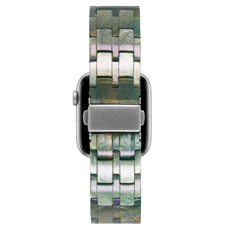 Lisslune | Five-Pearl-Resin-Watch-Band for Apple Watch Series 9&8&7 41mm / SE 3&SE 2&6&SE&5&4 40mm / 3&2&1 38mm (Aurora Green)