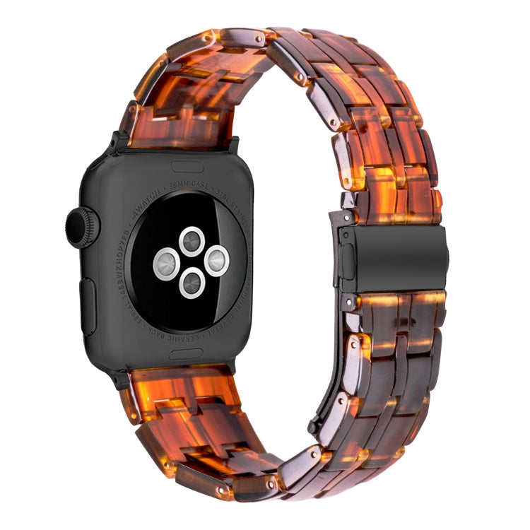 Lisslune | Five-Pearl Resin Watch Band for Apple Watch Series 9&8&7 41mm / SE 3&SE 2&6&SE&5&4 40mm / 3&2&1 38mm (Caramel)